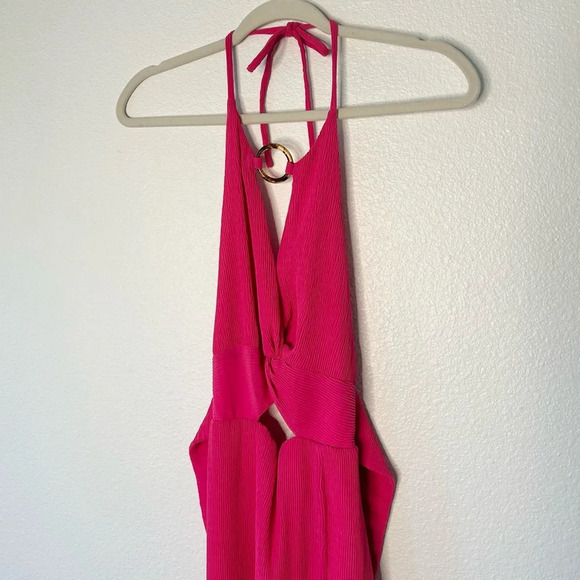 Lovers & Friends Myah Midi Dress in Hot Pink - Picture 3 of 7